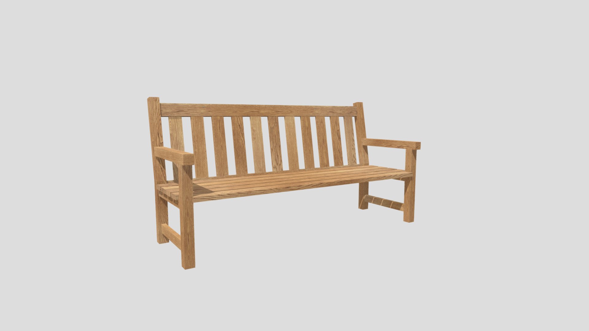 Low Poly Park Bench