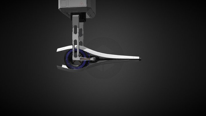Mounted Laser Cannon 3D Model