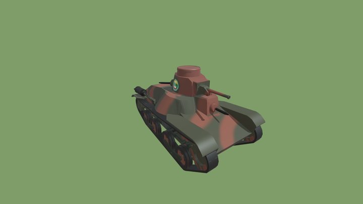Type 95 Ha-Go Girls Und Panzer 3D Model