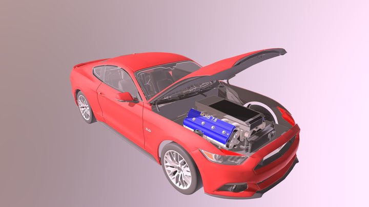 2015+ Ford+ Mustang+GT 3D Model