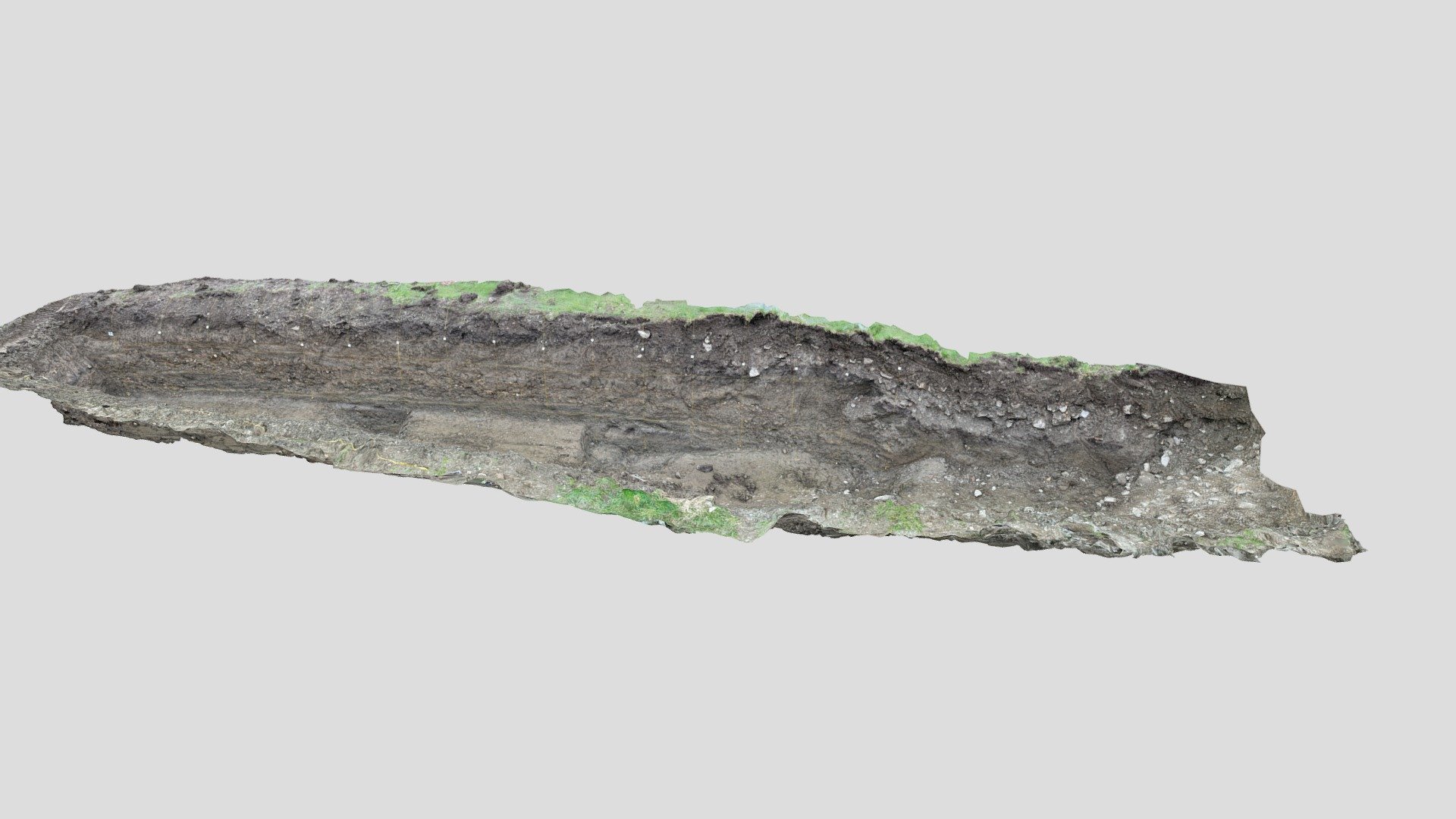 Trench in subsiding areas