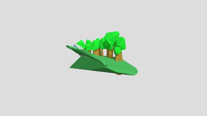 Landscape With Trees 3D Model