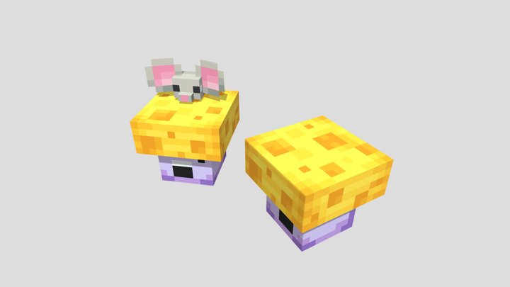 Cheesehead Minecraft Hats 3D Model