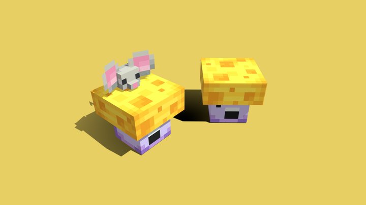 Cheesehead Minecraft Hats 3D Model
