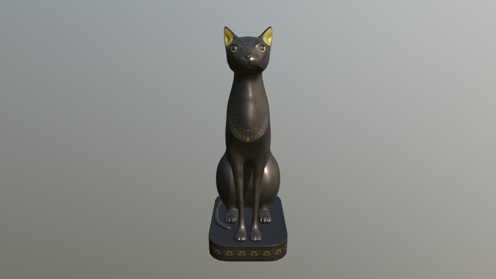 EgyptCatStatue 3D Model