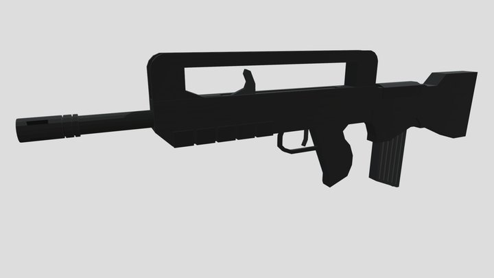 Low Poly Famas 3D Model