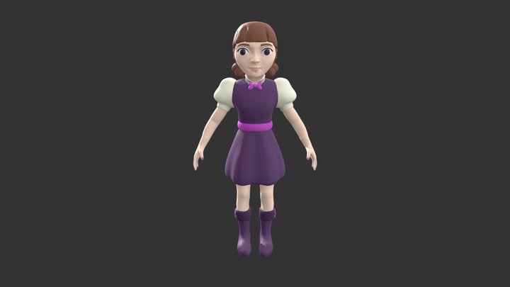 Scuplted character 3D Model