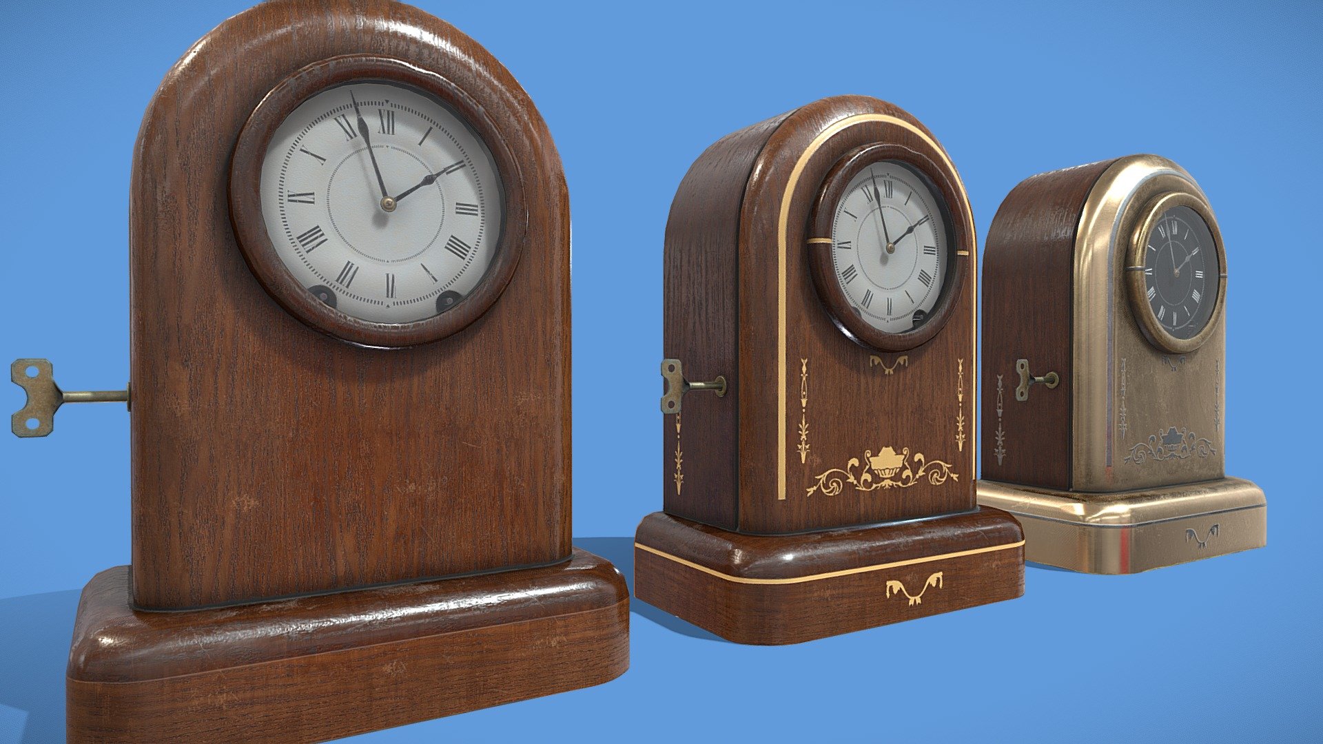 Simple 1800s Mantel Clocks - Download Free 3D model by Mad_Lobster ...