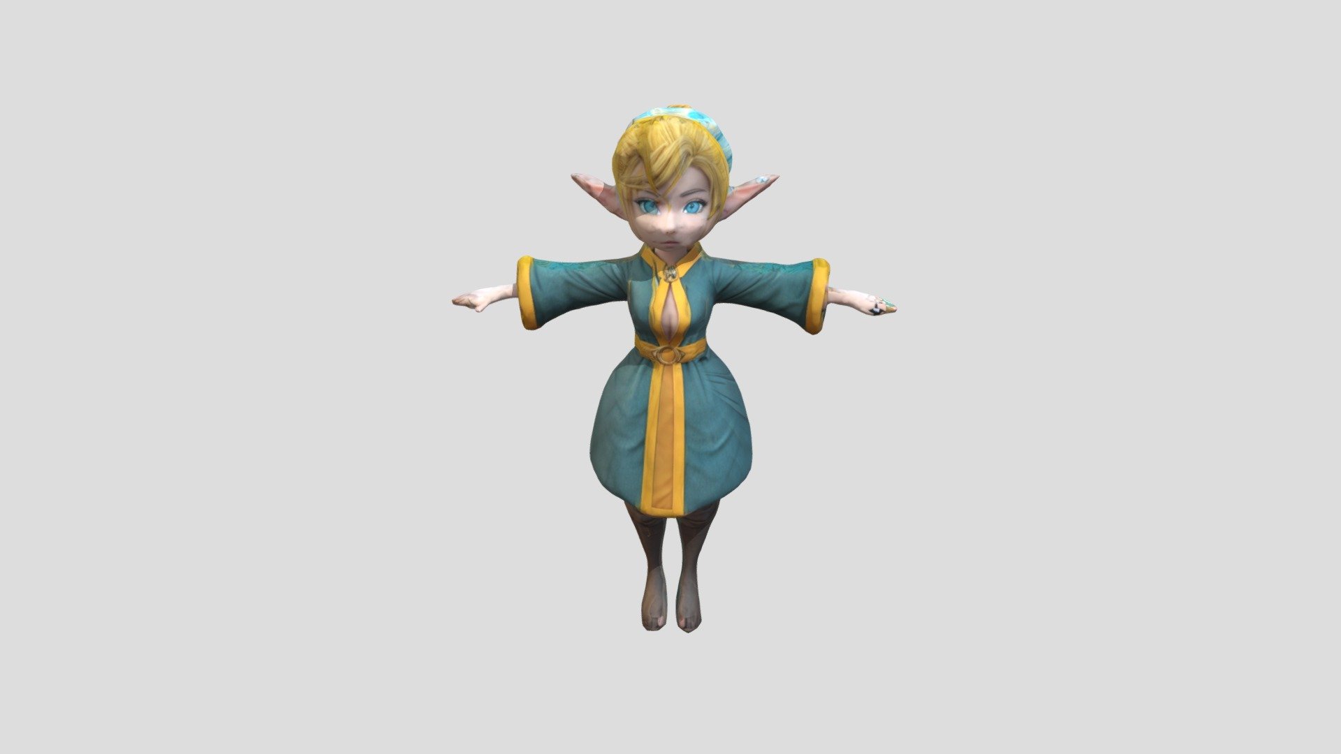 a_3D_model_of_an_anime_style_female_elf_ - Download Free 3D model by ...