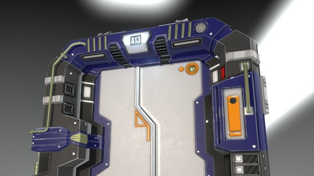 Sci-fi Door Model 3D Model