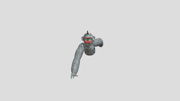 Freaky Larry Scary Baboon 3D Model