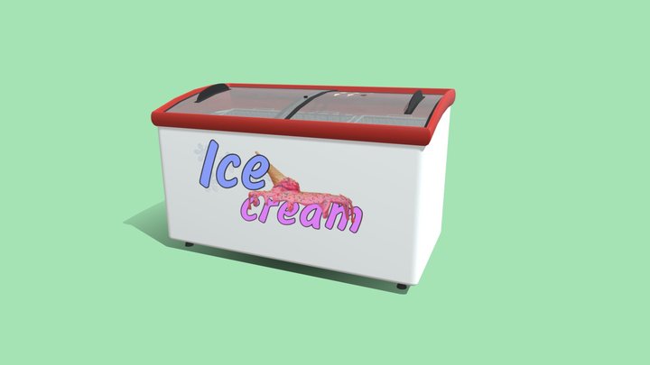 Ise cream refrigerator 3D Model