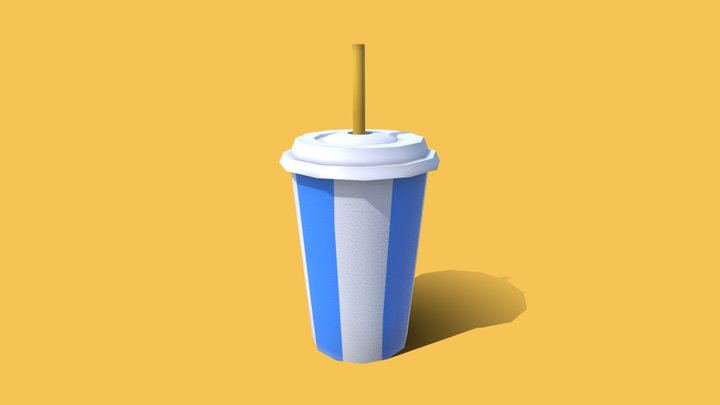 Cartoon Soft Drink Cup 3D Model