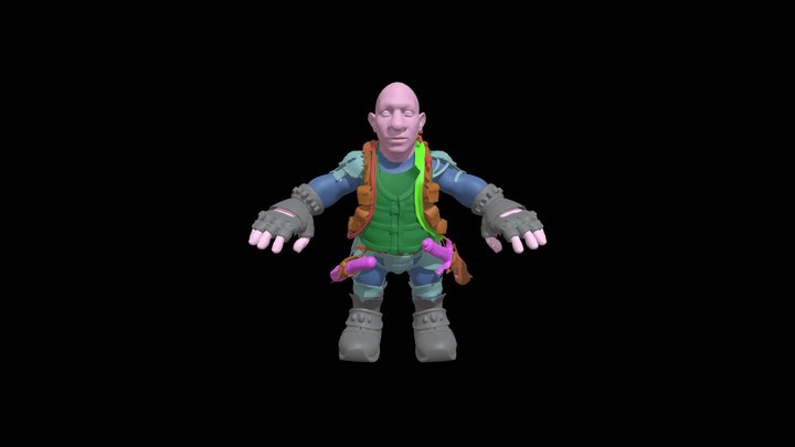 Pok - Game Ready - Retopology 3D Model