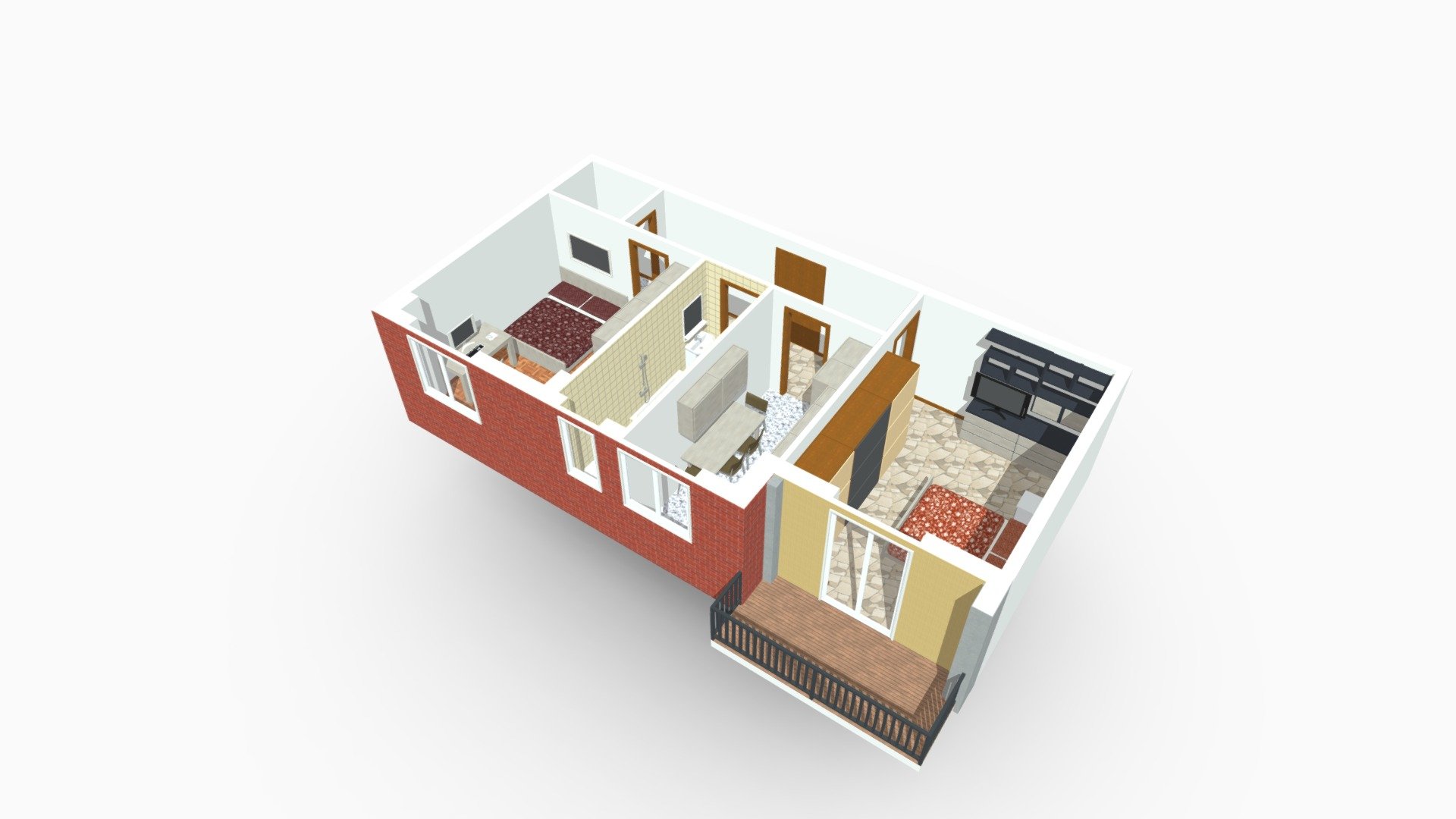 Bilocale Via Marochetti Milano — Sketchfab embed 3D viewer
