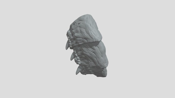 Purple worm body part 3 3D Model