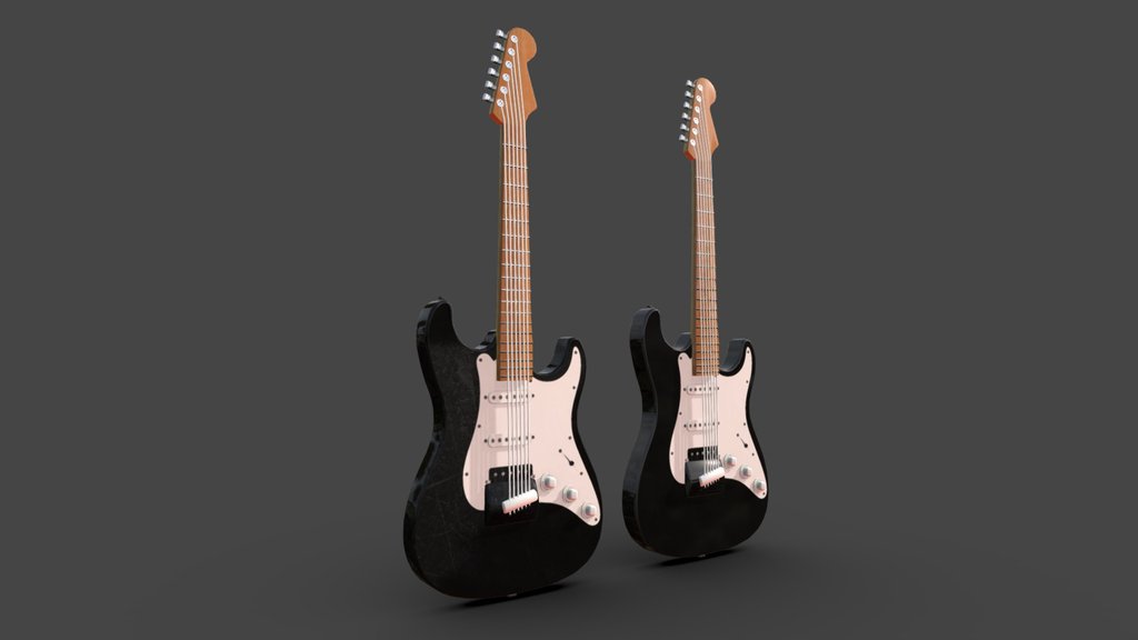 Classic Electric Guitar - Game Ready / Low Poly