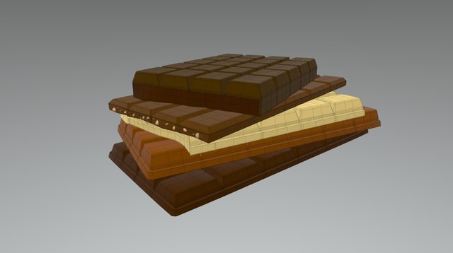Tablet Chocolate 3D Model