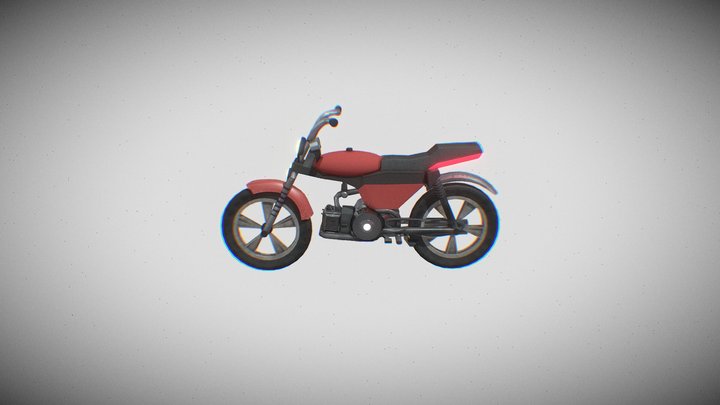 Simple Moped / Bike 3D Model
