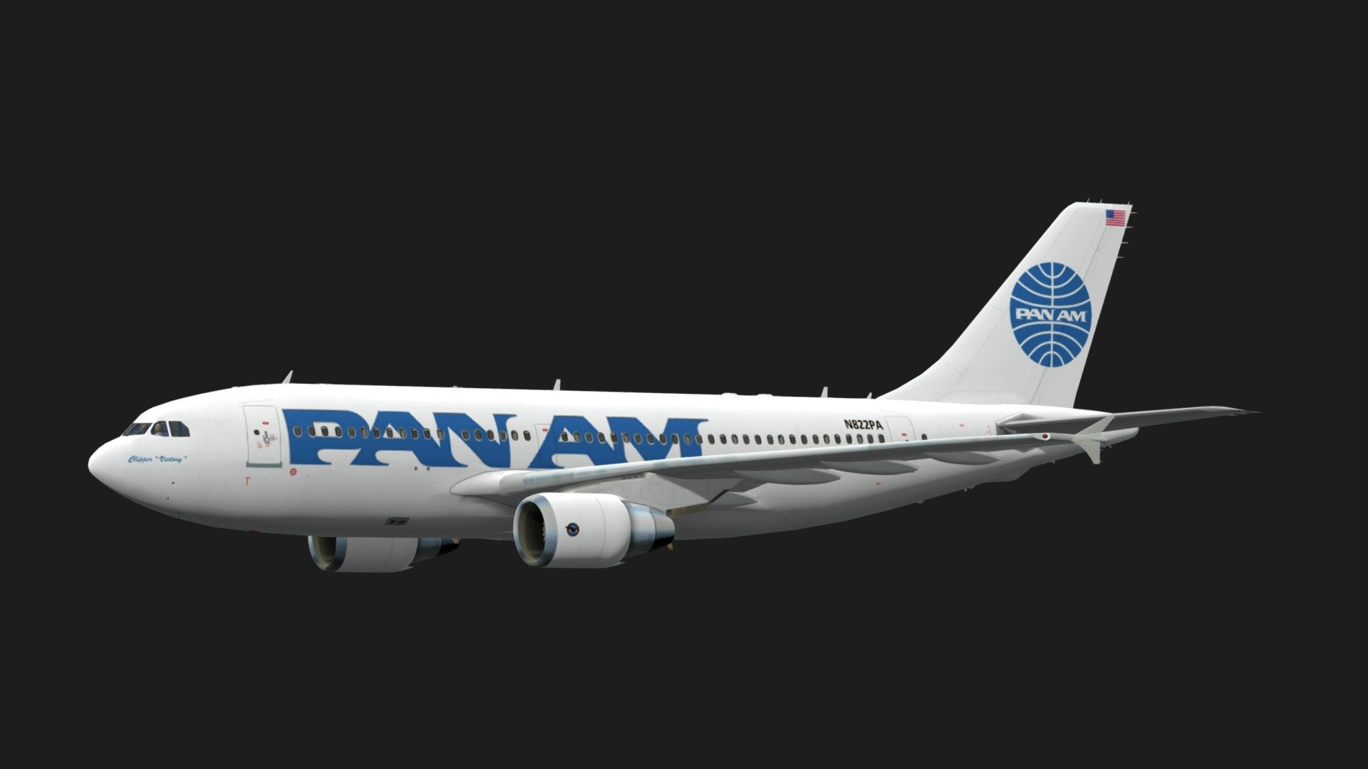 Pan Am Airbus A310-324 - Download Free 3D model by OUTPISTON