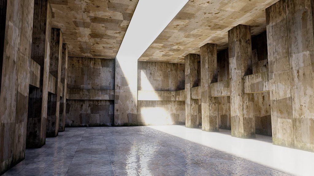 Brutalism Scene Baked