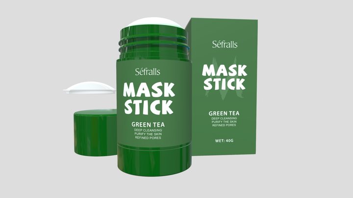 Green Tea Mask Stick 3D Model