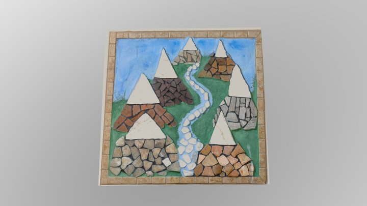 Bathroom Tile Photoscan 3D Model