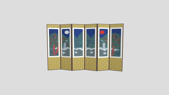KCDF-병풍(Folding Screen_03) 3D Model
