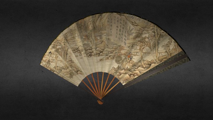 Chinese Ancient Fan 3D Model
