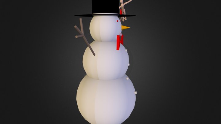 Snowman L n E.3ds 3D Model