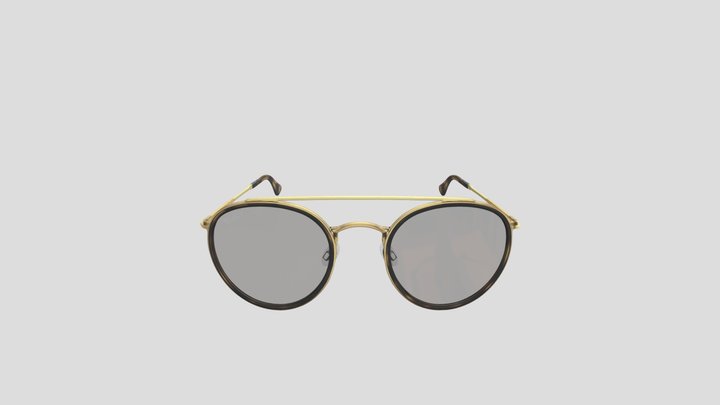 RayBan - Round Double Bridge 3D Model