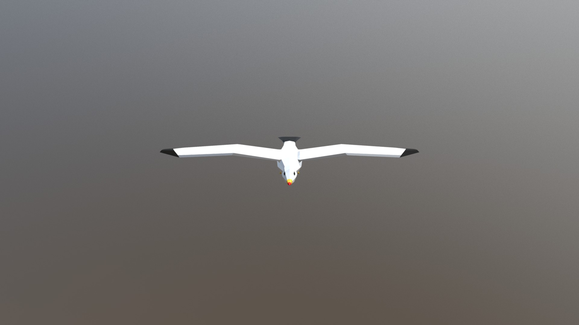 3D model Low Poly Seagull - This is a 3D model of the Low Poly Seagull. The 3D model is about a bird flying in the sky.