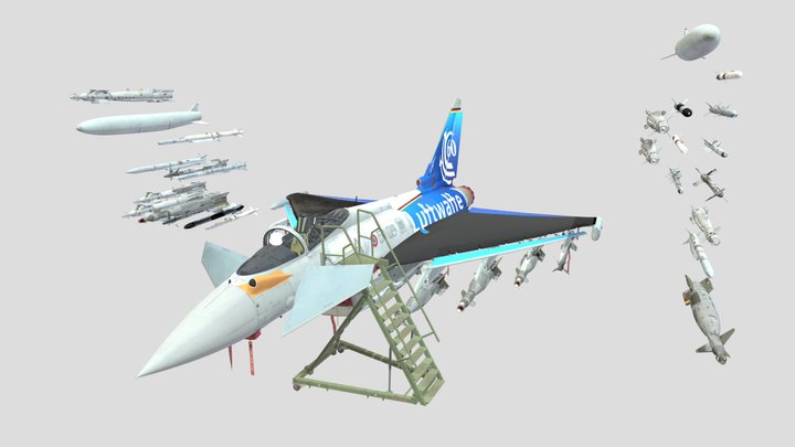 Eurofighter EF2000 Typhoon + Weapons - Full Pack – Modello 3D gratuito STL