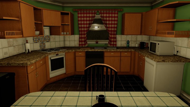 Retro kitchen 3D model 3D Model