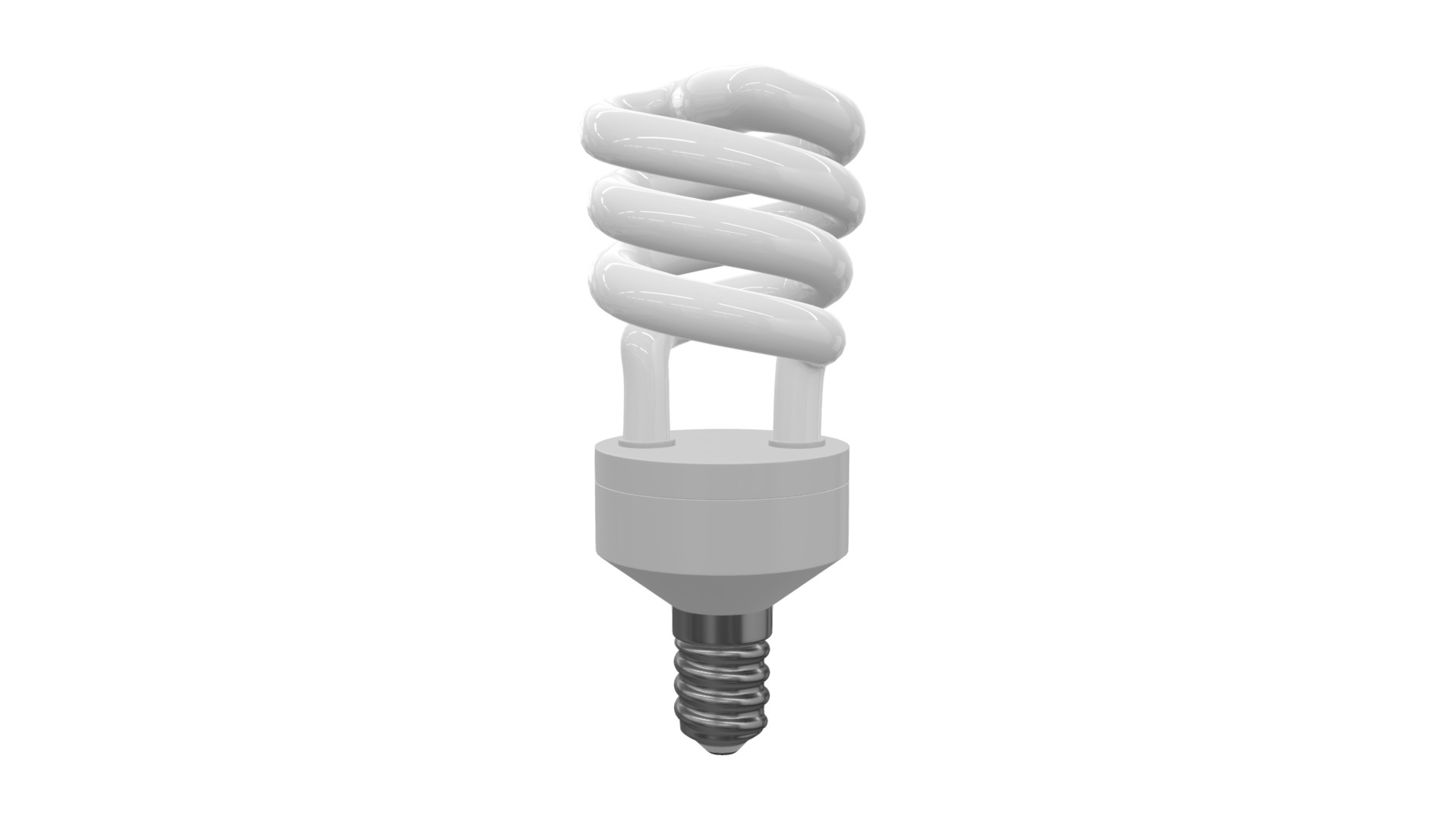 3D model Compact fluorescent light bulb 2 - This is a 3D model of the Compact fluorescent light bulb 2. The 3D model is about a close-up of a light bulb.