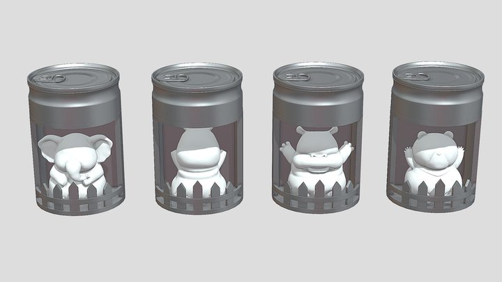 嬌生罐養 3D Model