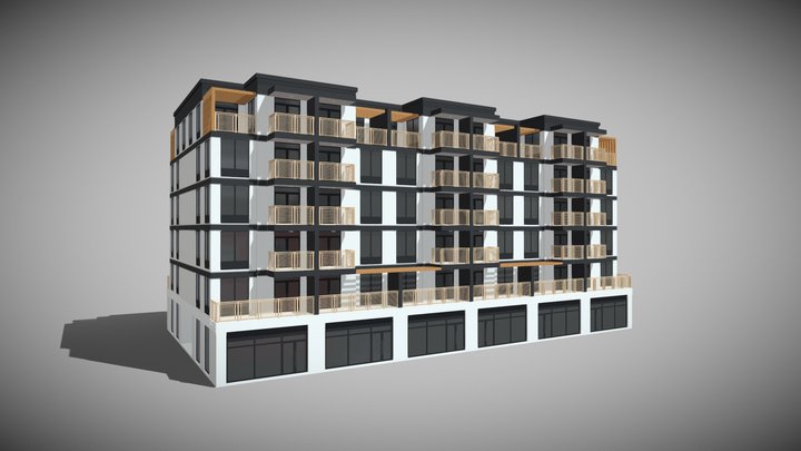 Apartment Building 012 3D Model