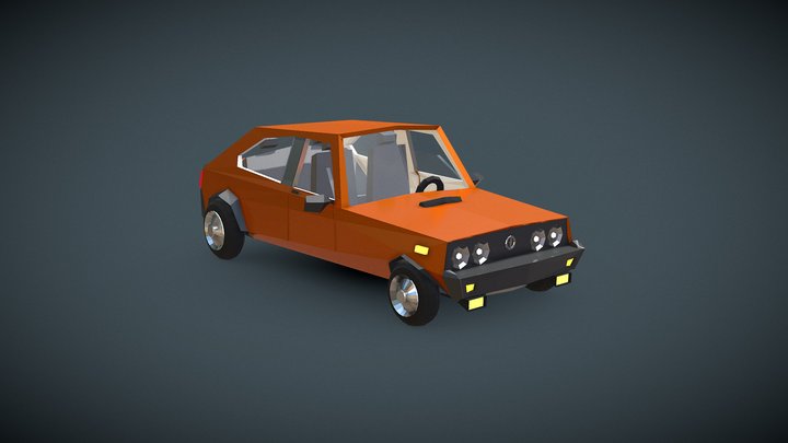 FSO Polonez Low Poly 3D Model