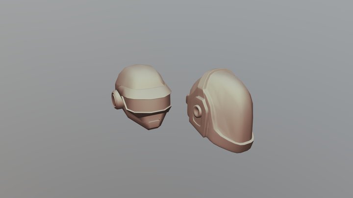 Daft Punk Helmet 3D Model