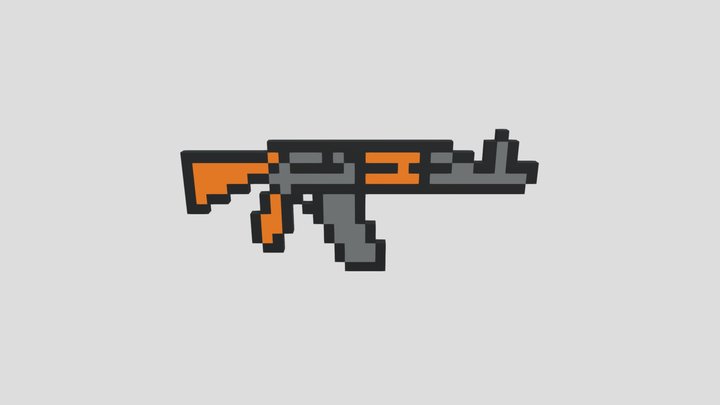 8bit Guns A 3d Model Collection By Mr Invader Timkatv057 Sketchfab