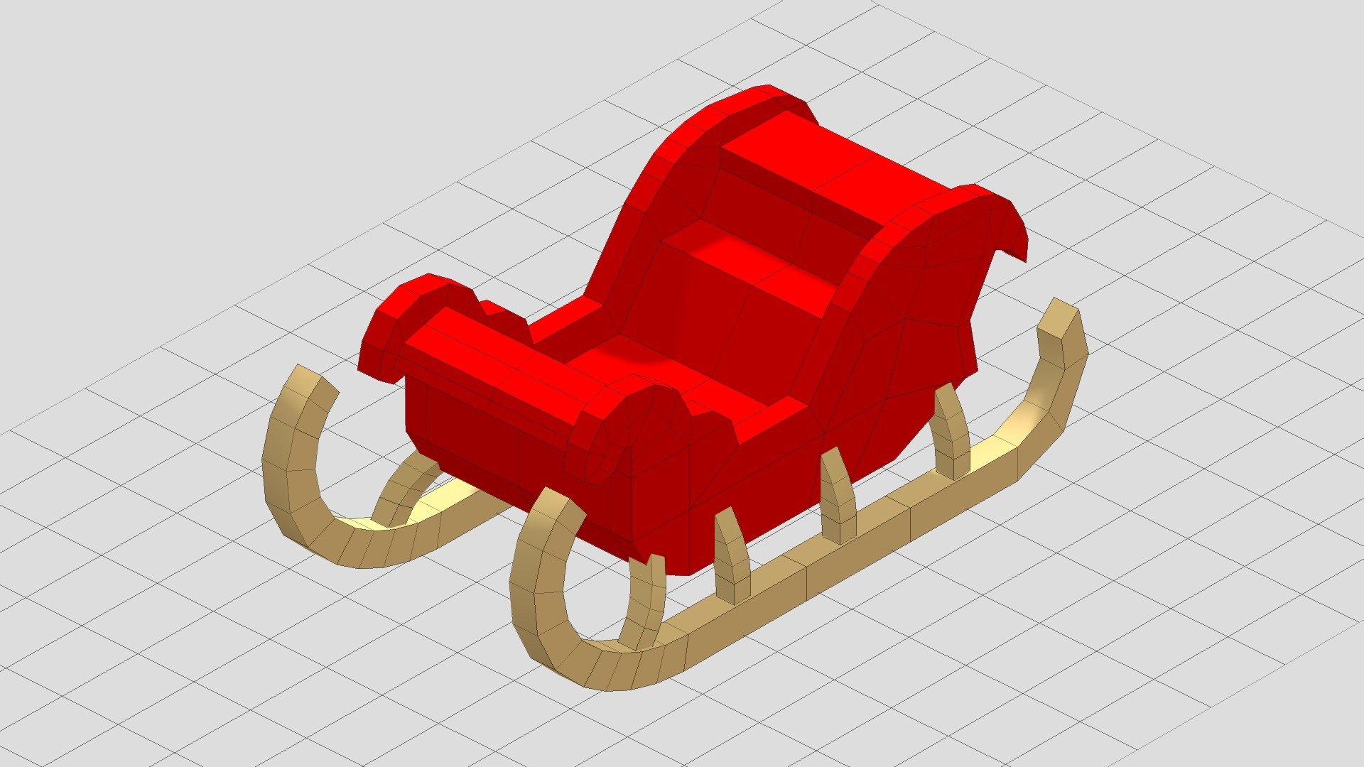 Sleigh Lowpoly