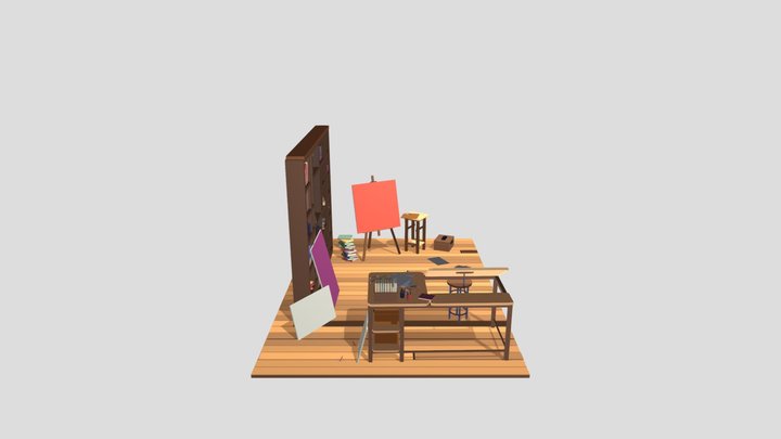 XYZ School: HW Детализация [общий план] 3D Model