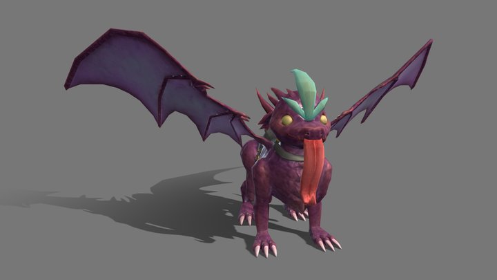 Fantasy baby dragon 3D Model