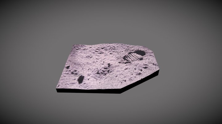 Moon footprint 3D Model