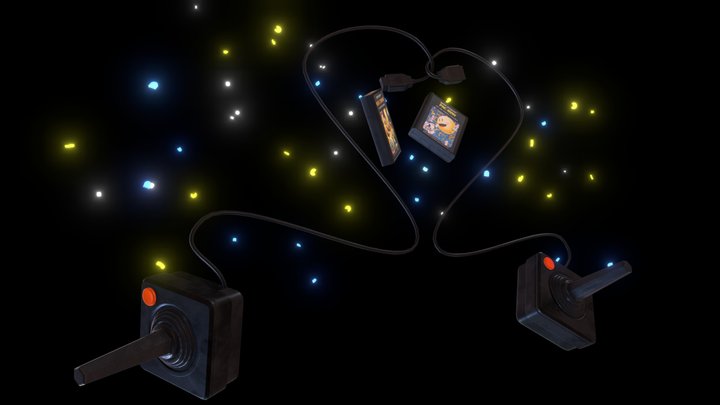 Atari 2600 Joysticks 3D Model
