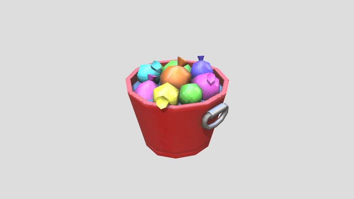 Gorilla Tag Bucket Balloon 3D Model
