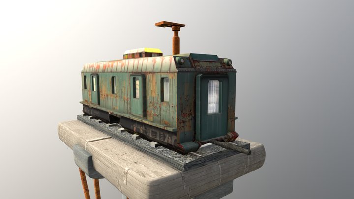 RAILWAY TRAIN 3D Model