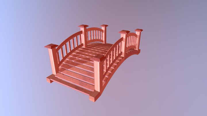 Wooden Bridge 3D Model