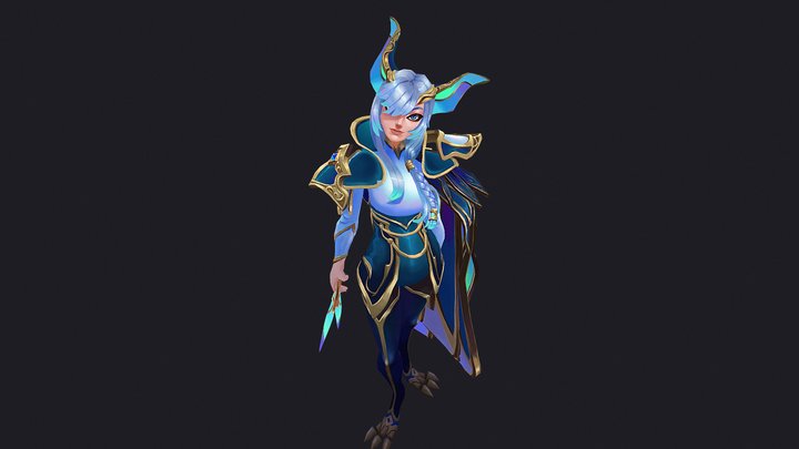 Winterblessed Xayah 3D Model