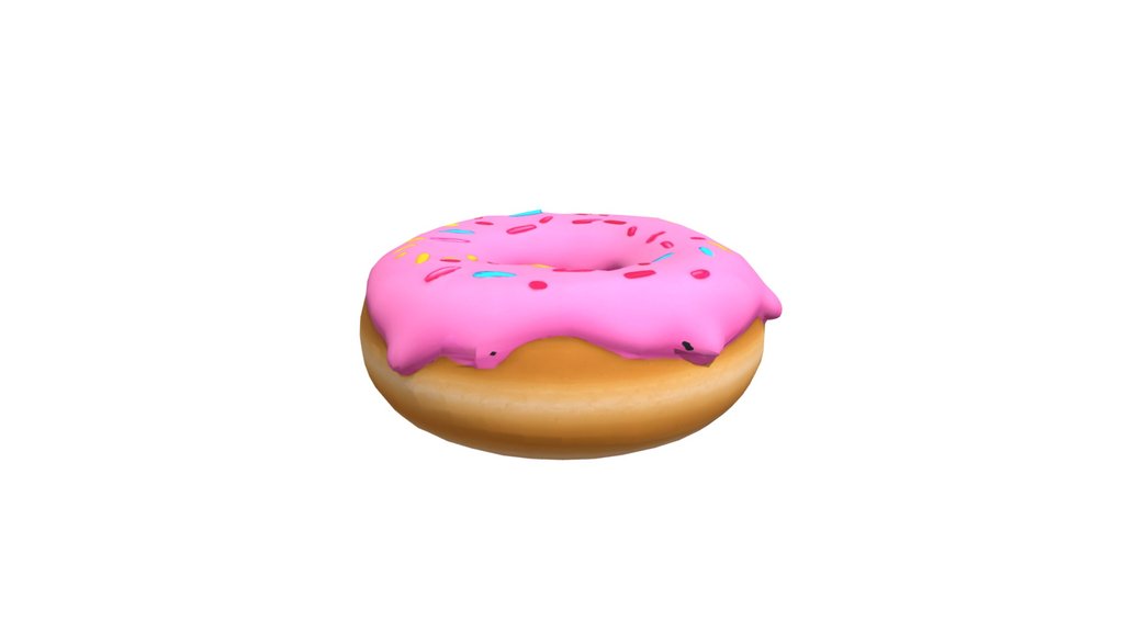 Frosted pink donut